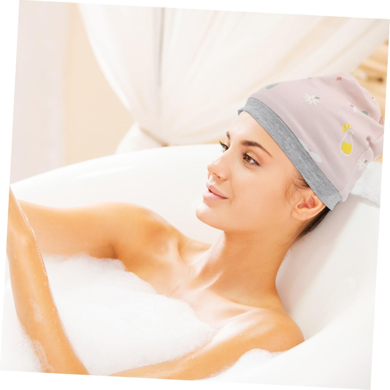 BESPORTBLE Breathable Pink Postpartum Confinement Hat for Pregnant Women Stylish Sleep Caps with Comfortable Skin Friendly for Mom and Daily Use