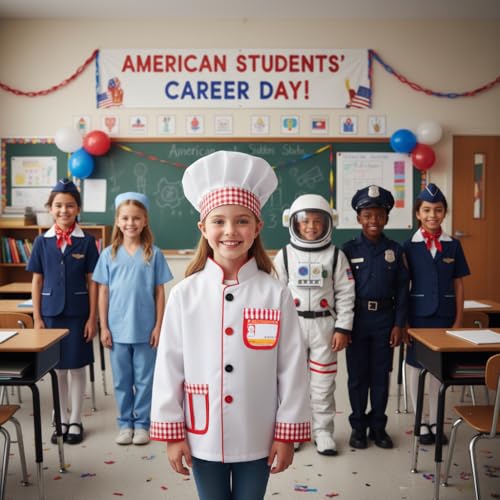 Disfraz de chef para niñas de 5 a 7 años miniatura 6