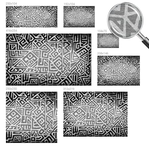 Papier Peint Salon et Chambre Labyrinthe Géométrique Grand Format - 6