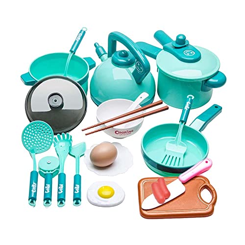 weishan 【2023最新設計】 おままごと キッチンおもちゃ フルーツ/野菜/ピザ/調理器具 リアル料理 切れる おもちゃセット ごっこ遊び 誕生日プレゼント 子供用 赤ちゃん カッティングおもちゃ (青)