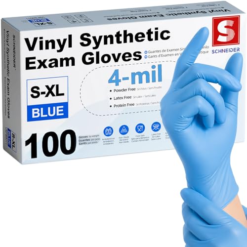 Image of Schneider Medical Nitrile /Vinyl Blend Exam Gloves, Black Disposable