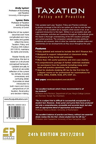 Taxation: Policy and Practice 2017/18