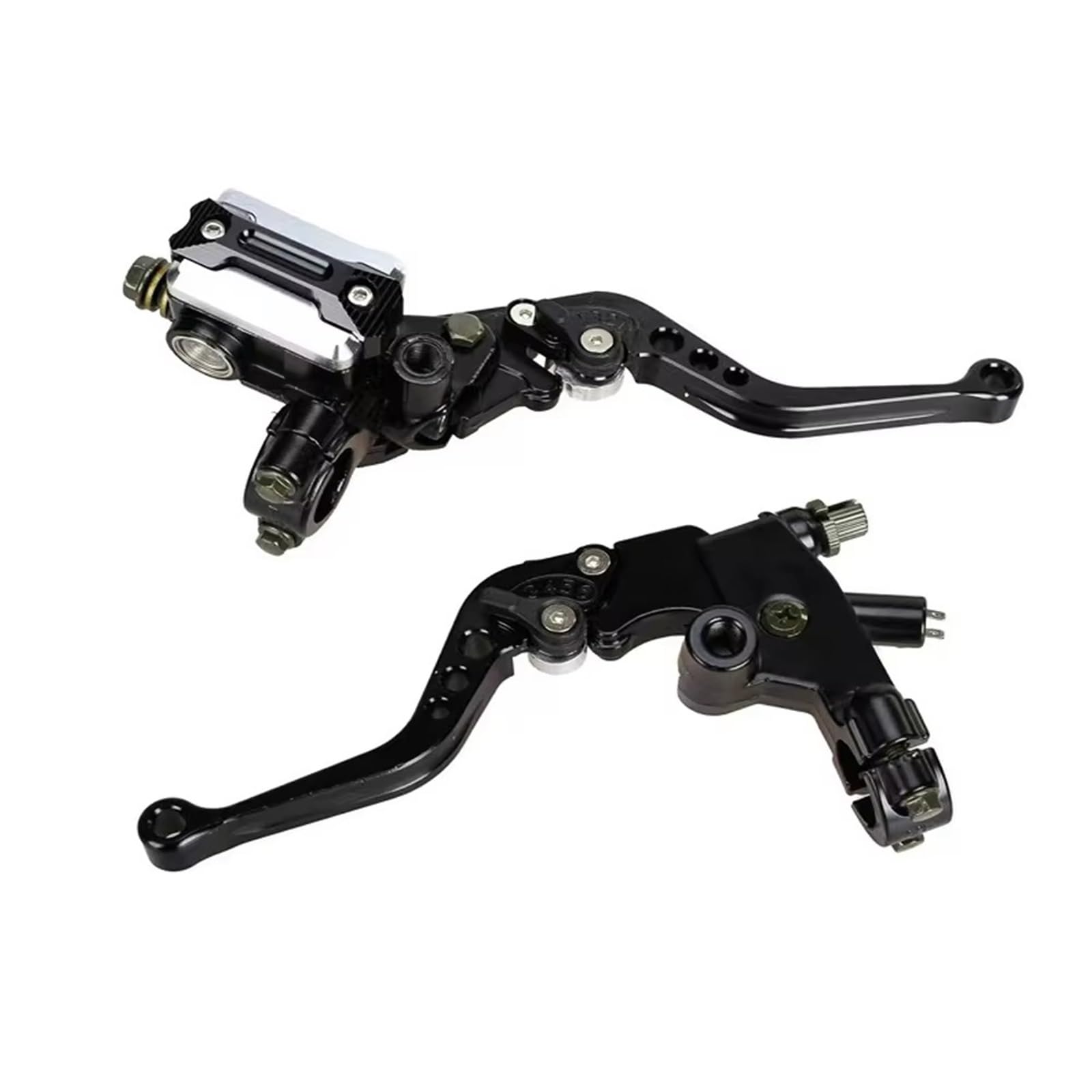 Youmero Black Motorcycle Brake Clutch Levers Compatible With Atv Electric Moto 22Mm Brake Clutch Pump For Master Cylinder Handles Motorcycle Lever Handlebar Hydraulic Clutch Accessories