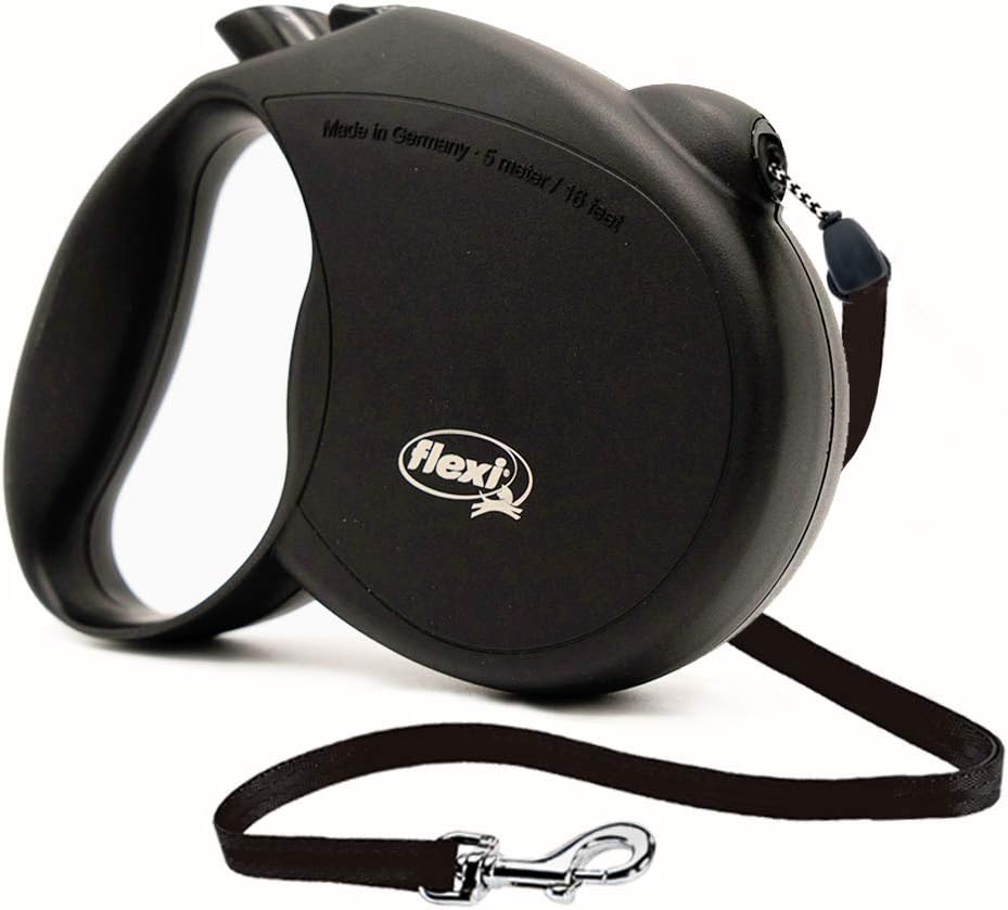 Nourse CHOWSING Flexi Dog Leash 360° Tangle-Free Heavy Duty Retractable Dog Leash with Anti-Slip Handle 16 ft Strong Nylon Tape Ribbon One-Handed Brake Pause Lock