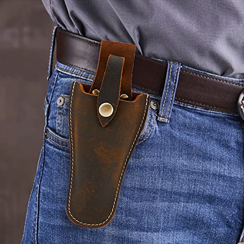 Plier Holder For Belt, Durable Leather Sheath Pouch Holder Gardening Tools Holster Belt Case For Garden Pruning Pliers Shears Scissors Or Knife ,Tools Gifts For Men Dad Husband Boyfriend Him #TOP4