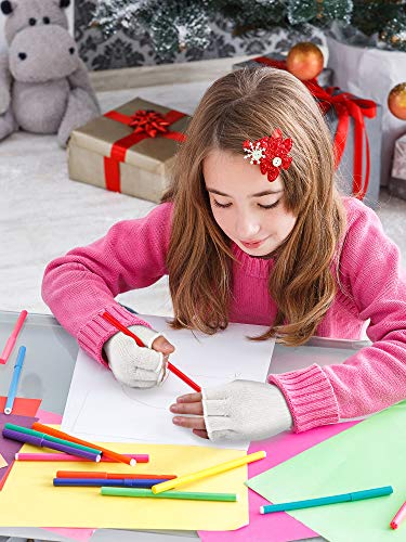 SATINIOR 4 Pairs Kids Long Half Fingerless Gloves Knitted Arm Winter Half Finger Mittens for Kids4