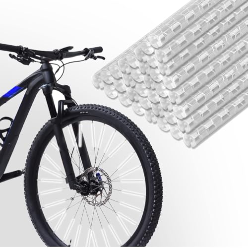 Greacesrio 36 Piezas Reflectores para radios, Visibilidad de 360° y fácil Montaje, Reflectantes para radios de Bicicleta con Material Reflectante para Ciclismo Nocturno