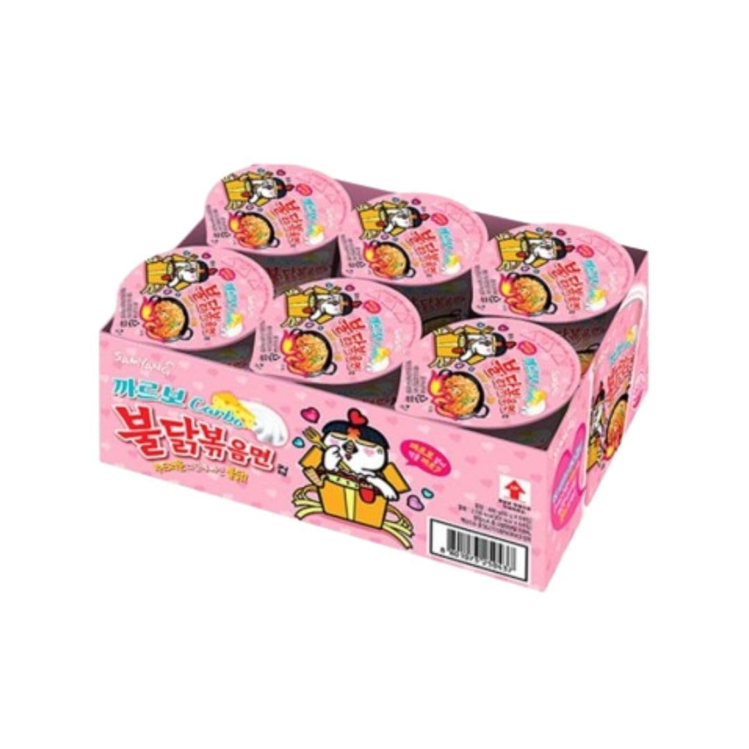 Korean Market | Ramen Coreano Sabor Carbonara Cup | 80g | Pack de 6
