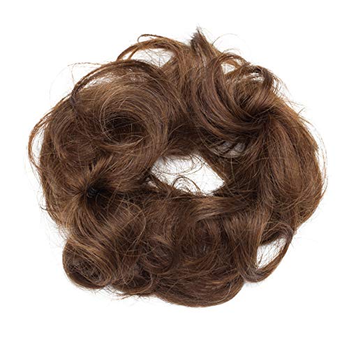Hair Bun Hair Piece Human Hair 1PC 23g #04 Medium Brown
