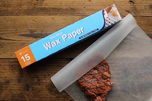 Luckybaker wax paper roll for food wrapping,soy wax for kitchen freezer paper, non-stick freezer dough and meat,durable and sustainable paper 11.8 inch 49 ft pack of 2 boxes,BPA and PFASs free
