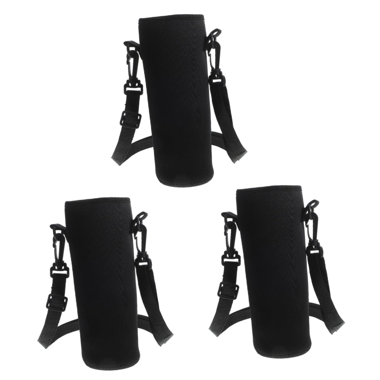 Toddmomy 3 Stück Cup-Set Flasche Trinken Ärmel Trinkflasche mit Wasser Beutel Trinkflaschenhalter mit Riemen Flaschenträger mit Riemen verschleißfeste Flaschenhülle Tauchertuch Schwarz
