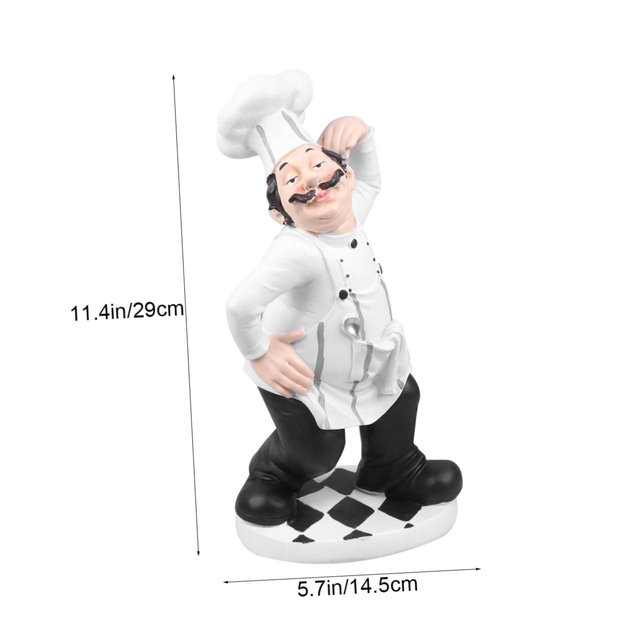 HOMOCONO 1pc Resin Chef Ornament Bistro Kitchen Decor Topper Baker Statue Counter Statue Decorative Chef Figurines Toy Tabletop Chef Figurines Chef Statues for Kitchen Decoration para