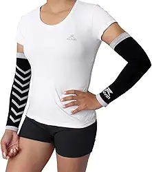 Manguito Longo Arrow Muvin - 01 Par de Manguito de Compressão - Material com Boa Respirabilidade - Manga - Protetor - Caminhada - Corrida - Ciclismo - Volêi - Maior Desepenho Muscular - Unissex