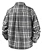 Fozexi Mens Lightweight Flannel Shirts Button Down Flannel Shirts Long Sleeve Jackets for Men Grey/Black Medium