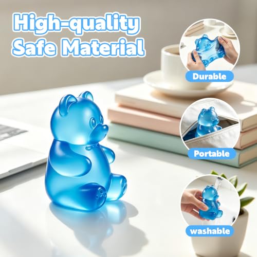 Bear Squishy, Stress Bear Taba Squishy, Taba Squishy Toys for Kids, Stress Balls Valentines Day Gifts Birthday Gifts Party Favors-Blue - image 3
