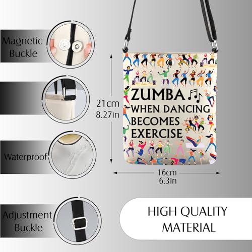 Zumba Dance Gift Zumba When Dancing Becomes Exercise Crossbody Bag Zumba Lover Gift3