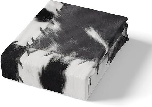 Miniatura 4 de Funda de edredón de piel de vaca, tamaño Queen, juegos de ropa de cama con estampado de piel de vaca para adultos, mujeres, hombres y adolescentes,