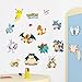 TYOLOMZ% Pokemon Go Adesivi murali Camerette   Decorazioni per la casa Pikachu Adesivo murale Poster Wall Art Wallpaper Adesivo per finestre home decor