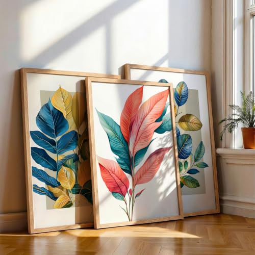 Image of NoWorries Modern Anime Wall Art Frame Paintings 300 GSM Premium Prints | Cool, Anime Character Print & Typography Frames | HD Quality Stylish Wall Paintings Home Decor for Living Room, Office & Bedroom | Wooden Finish Wall Art Frames (Set of-3) (NATURAL, ART-7, 21X31INCHES)