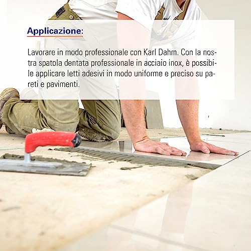 Karl Dahm Frattazzo Dentato 15 mm con Impugnatura