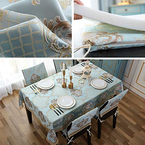 Nappe rectangulaire tissu brodé dentelle pour protéger table basse salon - 3