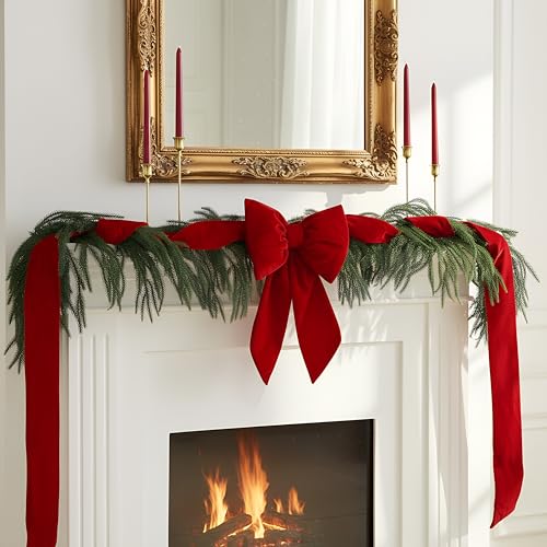 Suncalla 6ft Artificial Norfolk Pine Garland Christmas Cedar Garland with