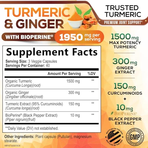 image for Nature's Nutrition Turmeric Curcumin Supplement 1950mg - 95% Curcumino