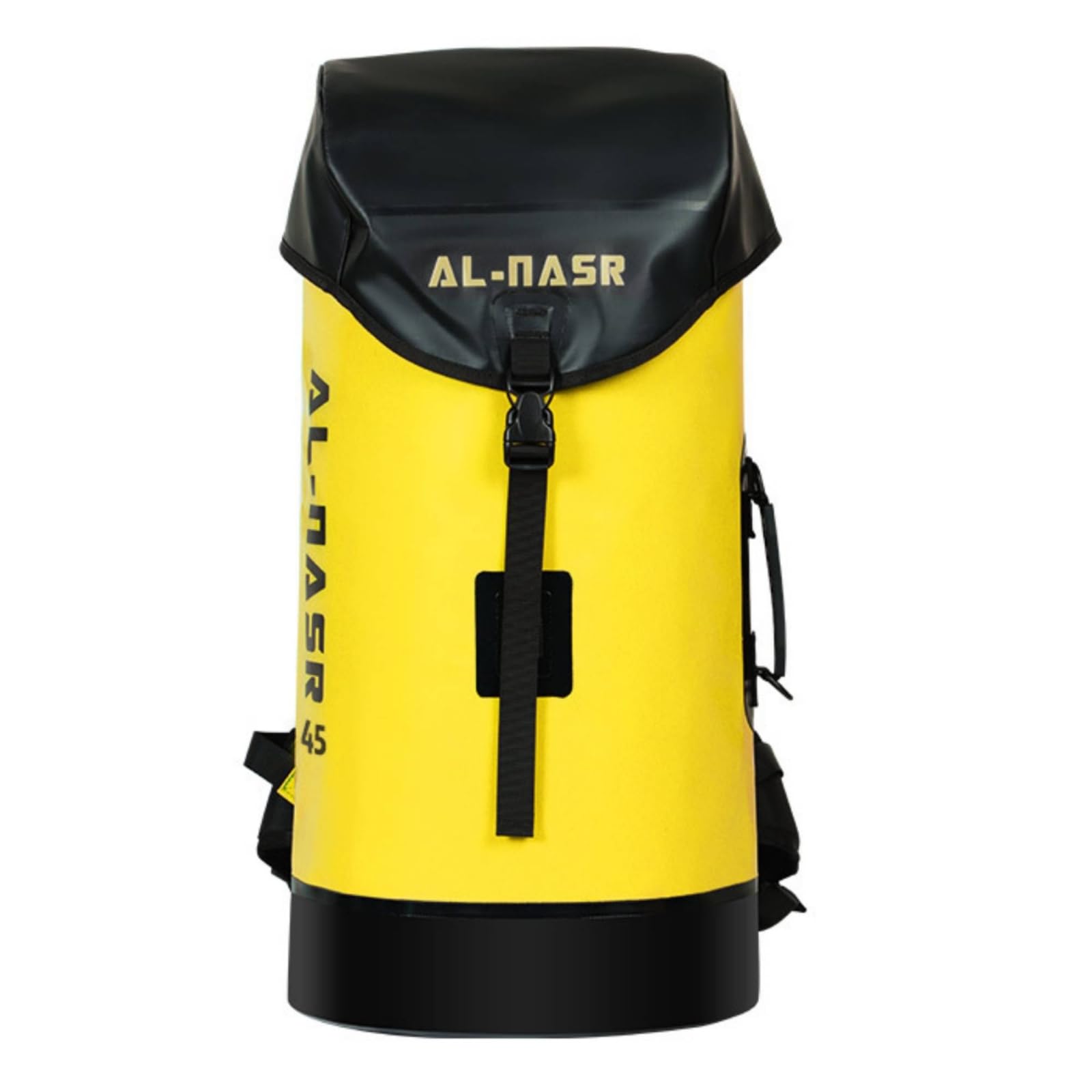 Zaino Impermeabile Borsa Stagna Sacca Asciutta Zaino Trekking Zaino Roll Materiale PVC E Poliestere E Chiusura Arrotolabile Adatto a Escursioni Sotto, Array, Giallo, 45L
