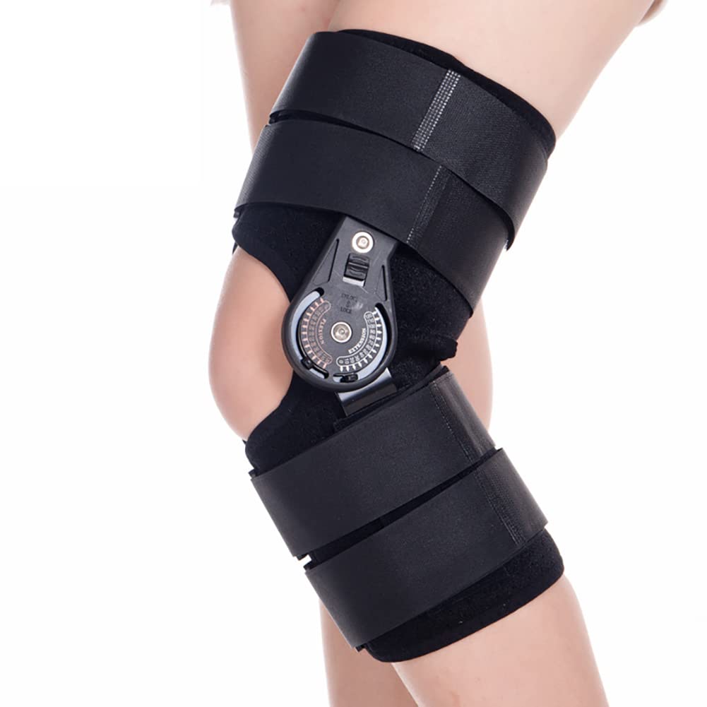 Genouillère articulée protection ménisque avec flexion extension réglable