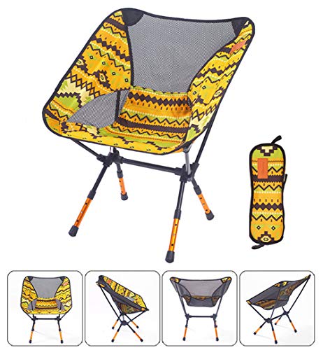 Chaise pliante camping réglable et portative avec sac randonnée
