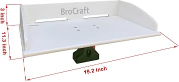 Brocraft Boat Fillet Table, Bait Table Cutting Board with 360 Adjustable Deck Mount, Removable Fish Cleaning Station