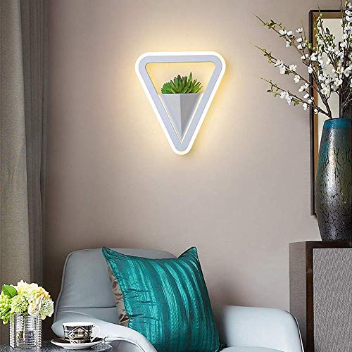 Lámpara de pared LED triangular que elimina la oscuridad en pasillos con diseño verde 4