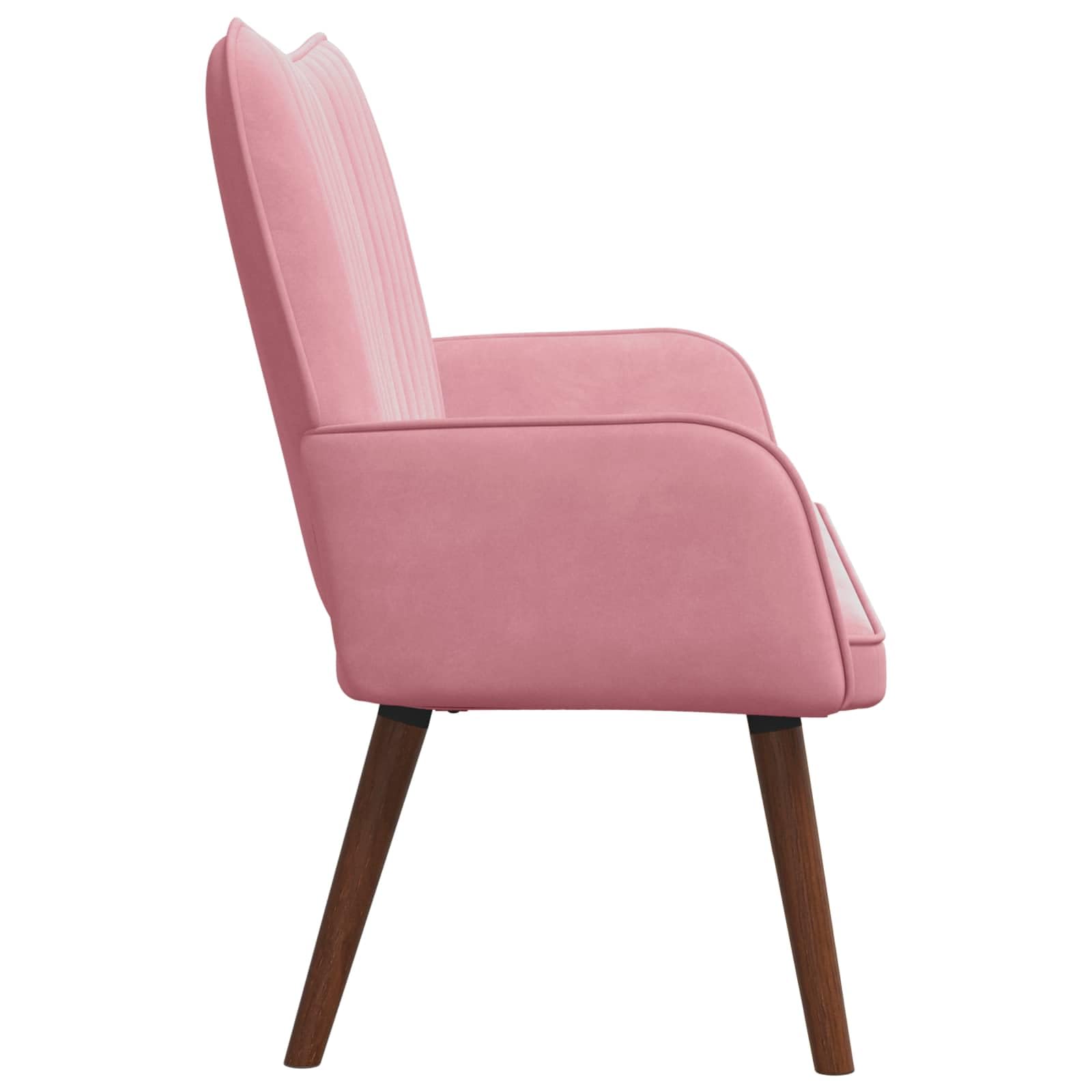 vidaXL Sofa a Due Posti Rosa 115 x 61 x 87 cm Velluto, Divano a Due posti in Velluto, Resistente e ergonomico, Comodo per spazi Piccoli, Perfetto per Il Salotto