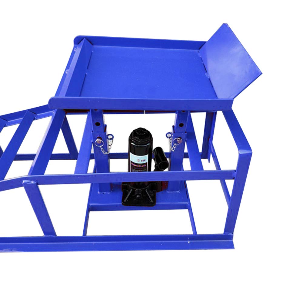 MCTECH Metal Vehicle Car Ramps With 2 Ton Hydraulic Jack Lift Car Hydraulic Ramp Car Maintenance