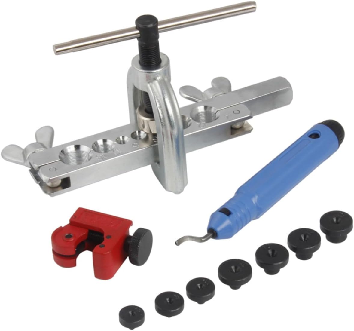 PRETYZOOM 1set Metric Double Flaring Tool Kit Mini Cutter for Brake Lines and Air Conditioning Heavy-Duty and Storage Case