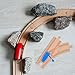 Totority Wooden Train Tracks 2Pcs Track Intersections Switch Accessories Compatible with Major Brands Educational Toy for Kids Imaginative Railway Expansion
