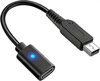 3DS 充電器 充電ケーブル USB電源コード USB Type-C変換ケーブル 充電用 3DS XL/3DS LL/New 3DS/3DS XL/3DS/New 2DS LL/2DS XL/2DS/DSi/DSi XLなど用 耐久性あり 10cm（ブラック）