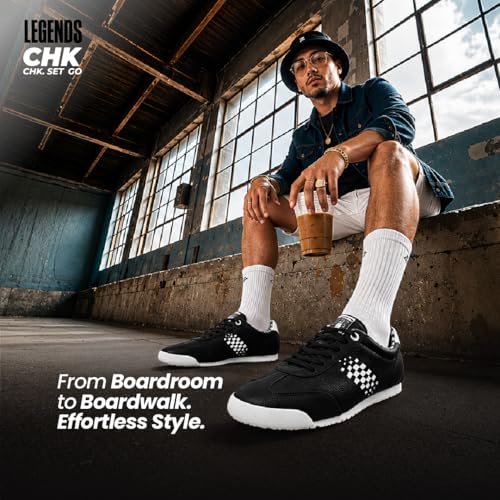 Image of CHK Legend Men's Casual Shoes | Premium Microfiber PU Upper | Cushioned Insole & EVA Midsole | Durable High-Abrasion Outsole | Lightweight Lace-Up Fashion Sneakers for Everyday Comfort