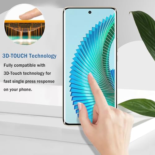 Natbok 2 Pack 3D Tempered Glass for Honor Magic 6 Lite Screen Protector,9H Hardness,Ultra Resistant,Anti-Fingerprints,No Bubbles,HD-Clear,Full Coverage Phone Film for Honor Magic 6 Lite - Image 4