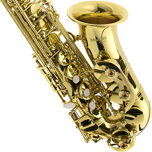 Image of Mendini by Cecilio MTS-PL+92D Purple Lacquer B Flat Tenor Saxophone with Tuner, Case, Mouthpiece, 10 Reeds and More