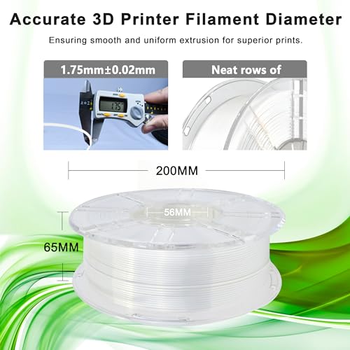 Image of iBOSS PLA Plus (PLA+) 3D Printer Filament 1.75mm,1kg Spool (2.2lbs) Silk Shiny Filament 3D Printing Filament,Dimensional Accuracy + /- 0.02mm,PLA Pro 3D Filament,Fit Most FDM Printer(Slik White)