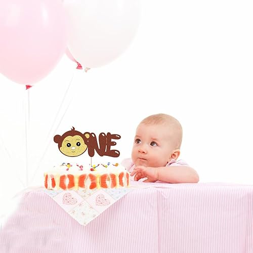 Miniatura 5 de Decoración para pastel de cumpleaños, decoración de pastel de mono, decoración de pastel de safari de selva para animales, baby showers, suministros