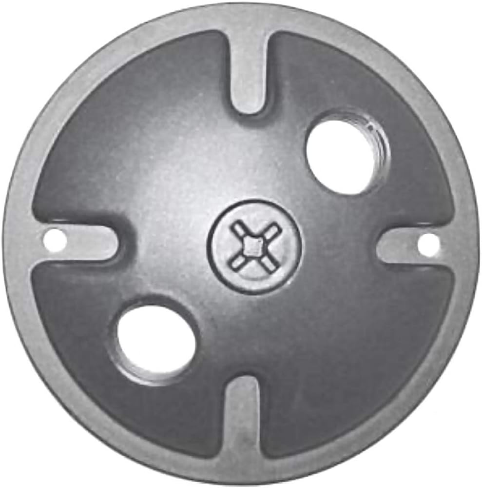 Satco 60-674 2-Light Die Cast Mounting Plate; Light Gray