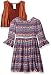 Youngland Little Girls' Dress With Fringed Vest