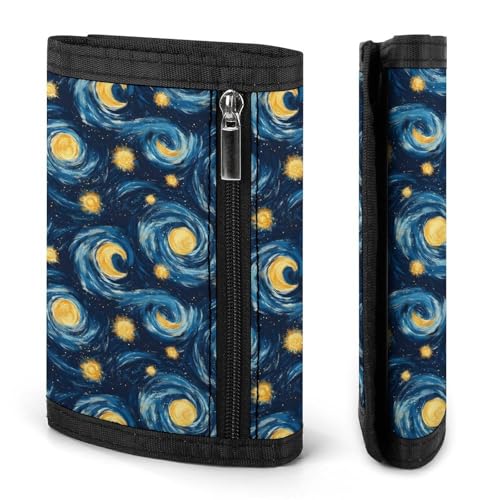Dream Starry Sky Print Wallet for Men, 8 Credit Card Holder Slim Minimalist Front Pocket Small Mens Bifold Wallets2
