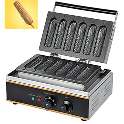 Hanchen Gewerbliche Nutzung Elektrische 6 Stück Corn Dog Lolly French Hot Dog Muffin Waffel Maker Baker Eisen FY-111(220 V)