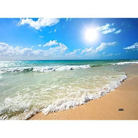 Coastal Shoreline Waves Sandy Beach Kitchen Glass Cutting Board Ocean Decorative Gift Cover