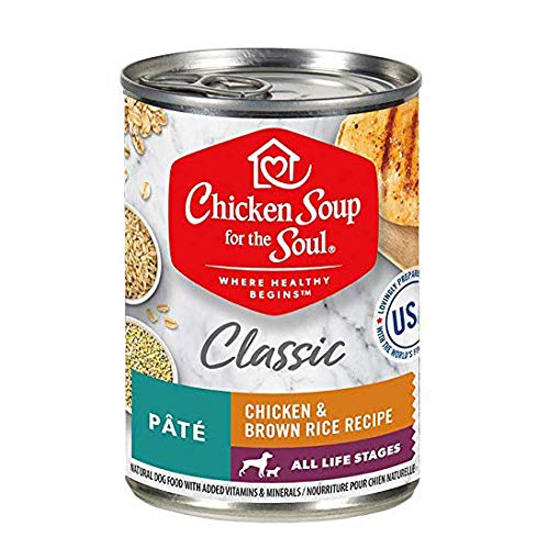 Chicken Soup for The Soul Classic Wet Dog Food, Chicken and Brown Rice Recipe Pate