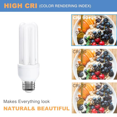 3 Pack Energy Saving 11W=60W E27 ES CFL Light Bulbs, Edison Screw CFL Light Bulbs, Daylight 6400K, Compact Fluorescent Lamp - Image 4
