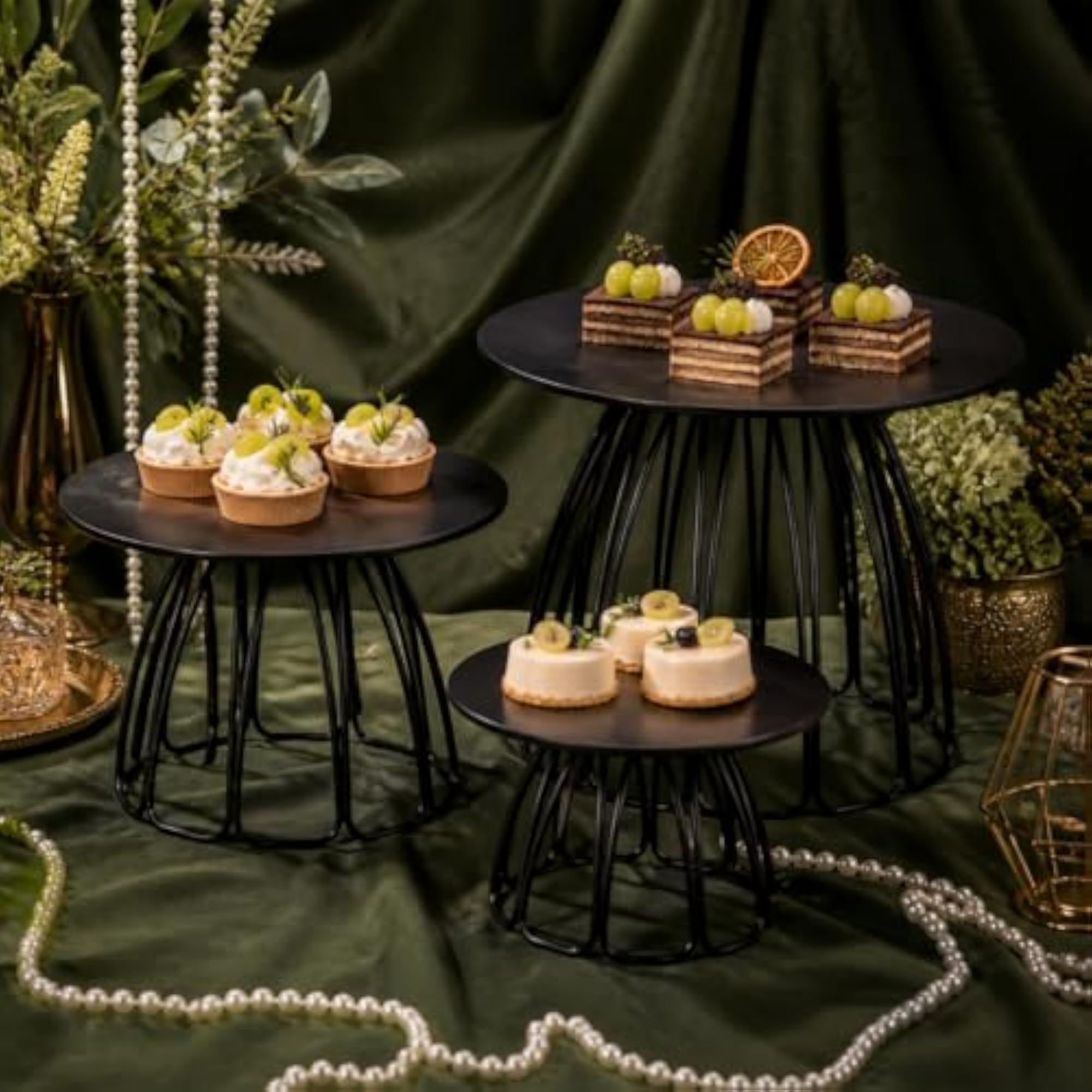 Stable Black Dessert Display Stand